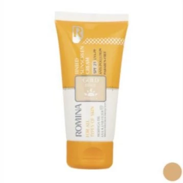 لوسیون ضد آفتاب رومینا مدل Gold Beige-25 حجم 50 میلی لیتر