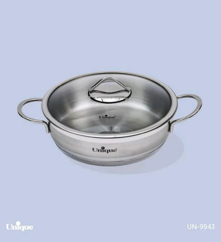 تابه درب دار دو دسته استیل سایز 24 یونیک کد UN-9943 (پس کرایه)