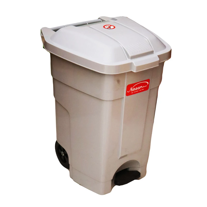 سطل زباله پدالی ناصر پلاستیک مدل YPTU-GHARKHDAR-5000 گنجایش 152 لیتر