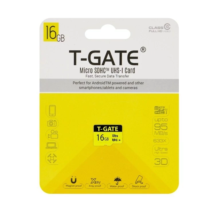 رم میکرو 16 گیگ T-GATE مدل U1 95MB/s 633X