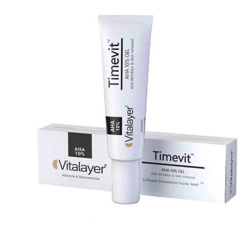 کرم ژل لایه بردار ویتالیر مدل TimeVit AHA 10حجم 30 میلیلیتر
