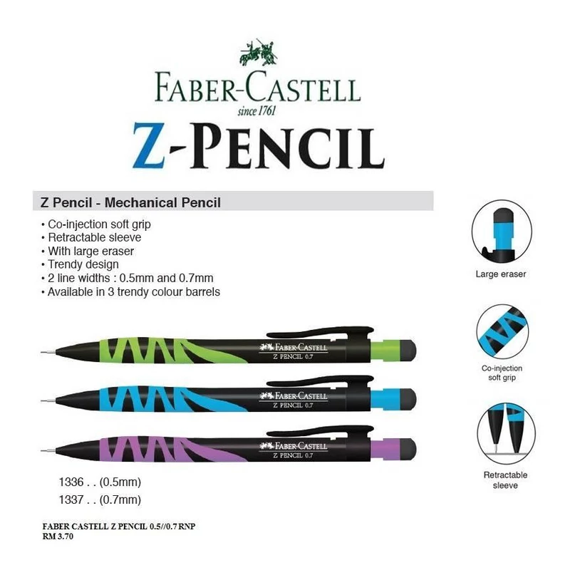 مداد نوکی 0.7 میلی متر فابر کاستل مدل z-pencil کد 109271 ارسال پس کرایه