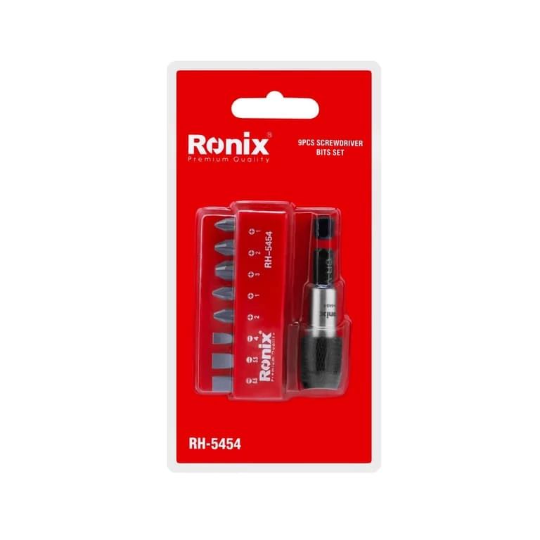مجموعه 9 عددی رابط و سری پیچ گوشتی رونیکس مدل RH-5454