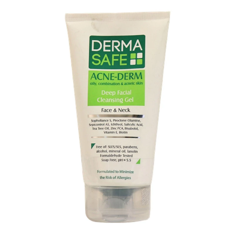 رز کالا ژل شوینده صورت درماسیف سری Acne Derm مدل Deep Facial حجم 150 میلیلیتر
