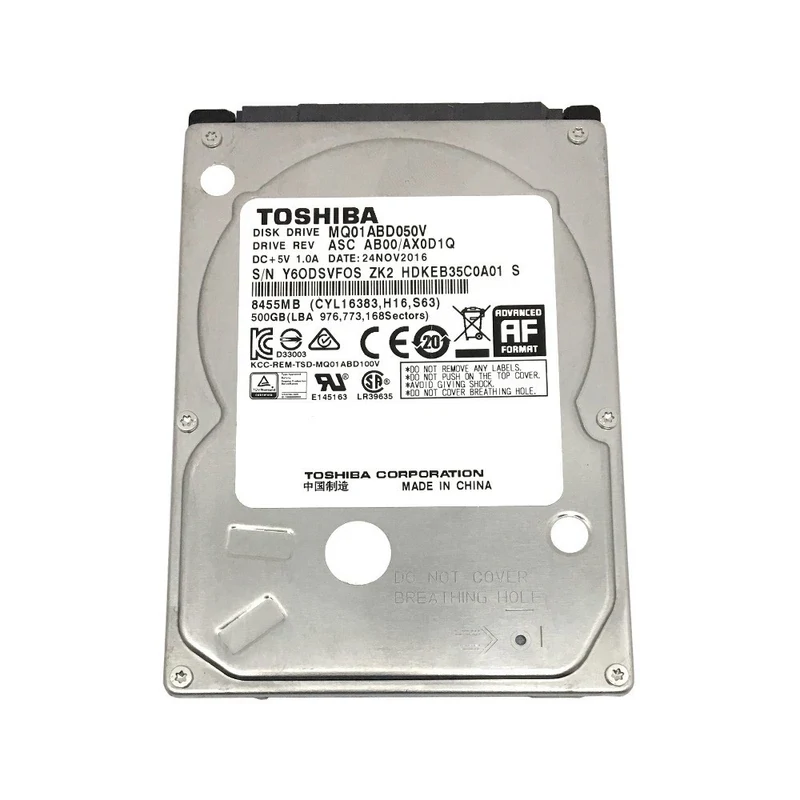 هارد HDD لپ تاپ 500 گیگابایت توشیبا Sata 5400RPM