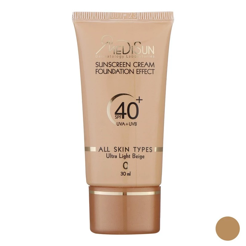 کرم ضد آفتاب رنگی مدیسان مدل Ultra Light Beige SPF 40 مناسب پوست های چرب حجم 30 میلی لیتر