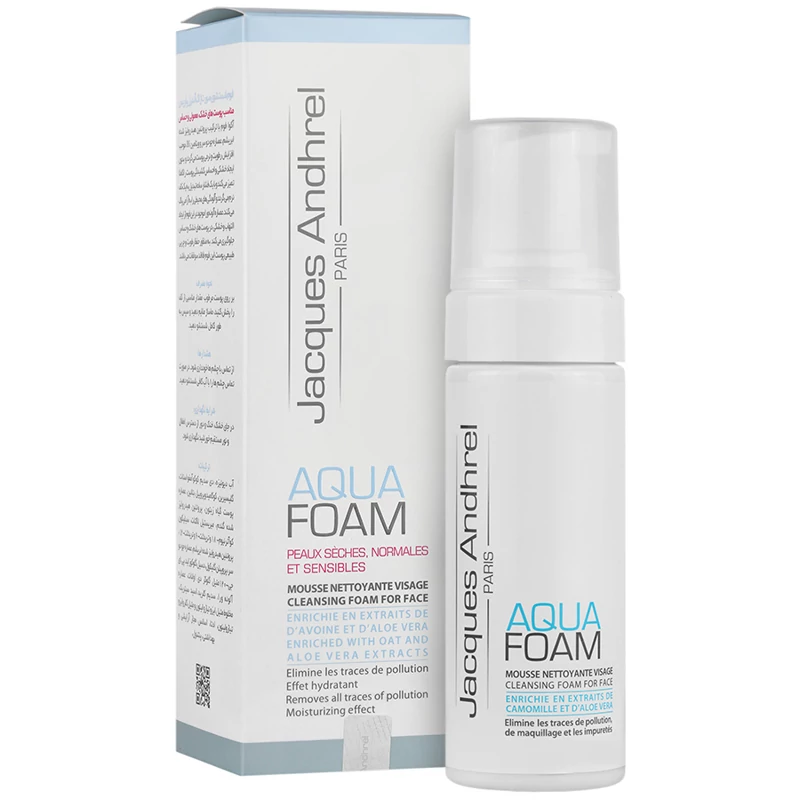 فوم شستشوی صورت ژاک آندرل پاریس مدل AQUA FOAM حجم 150 میلی لیتر