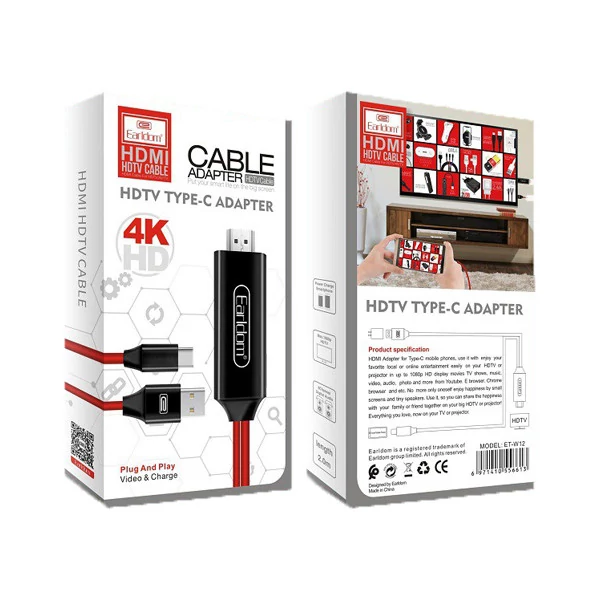 کابل تبدیل USB-C به HDMI ارلدام Earldom ET-W12