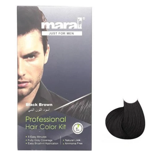 کیت رنگ مو مارال مدل Black Brown حجم 50 میلی لیتر رنگ مشکی تیره --Archive__723322
