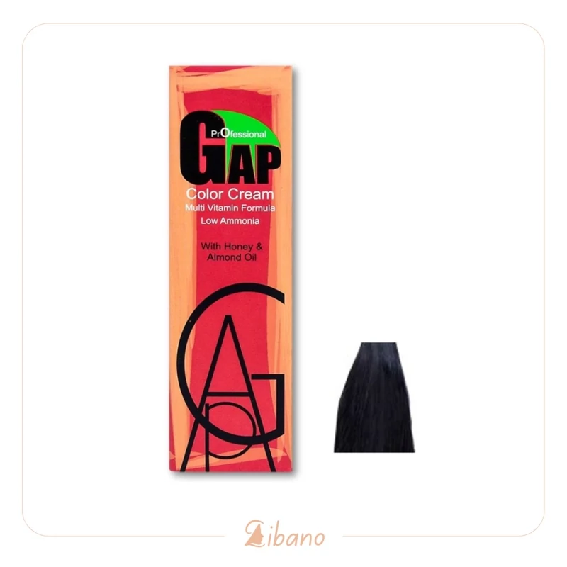رنگ مو گپ GAP شماره6سری طبیعی بلوند تیره ویتامینه کم آمونیاک حاوی عسل و روغن بادام  حجم 100میل