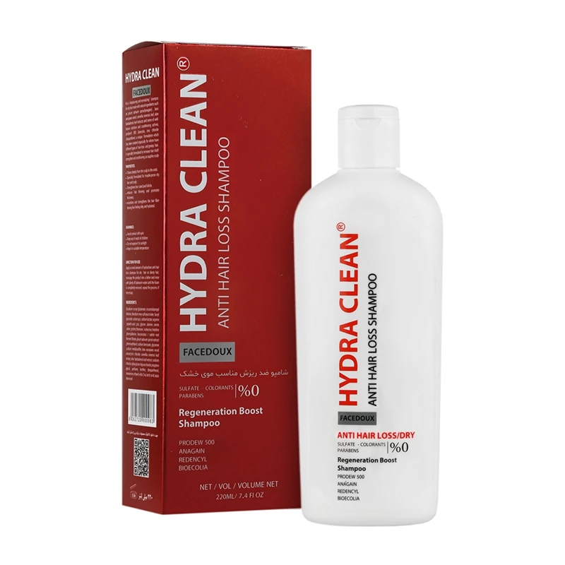 شامپو ضد ریزش موی چرب هیدراکلین فیس دوکس 220 میلی لیتر Face Doux Hydra Clean Hair Loss Shampoo For Greasy Hair 220 ml