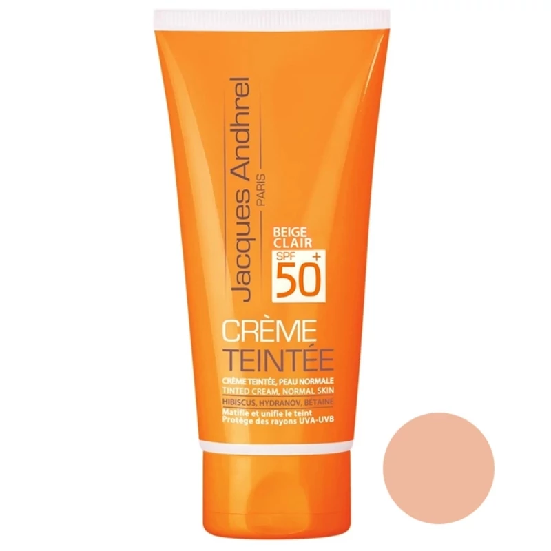 کرم ضد آفتاب رنگیژاک آندرل پاریس مخصوص پوست چرب مدل CREAM TINTED با SPF50 حجم 50 میلی لیتر
