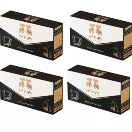 چای تی بگ سیاه خارجی عطری ارل گری دو قوچ - چهار بسته 25 عددی