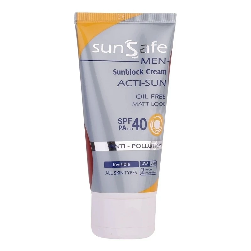 کرم ضد آفتاب بی رنگ SPF40 مناسب آقایان حجم 50 میلی لیتر