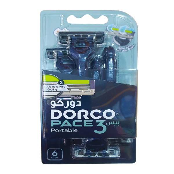 خودتراش دورکو شش تایی 3لبه با ویتامین E و آلوورا dorco