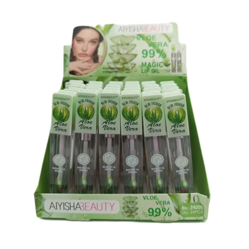 برق لب مدل آلوئه ورا برند AIYISHA BEAUTY