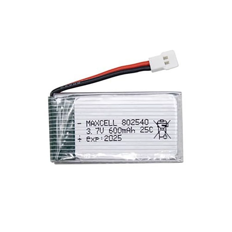 باتری لیتیوم پلیمر مناسب اسباب بازی - ظرفیت 600 میلی آمپر برند Maxcell - جریان 25C