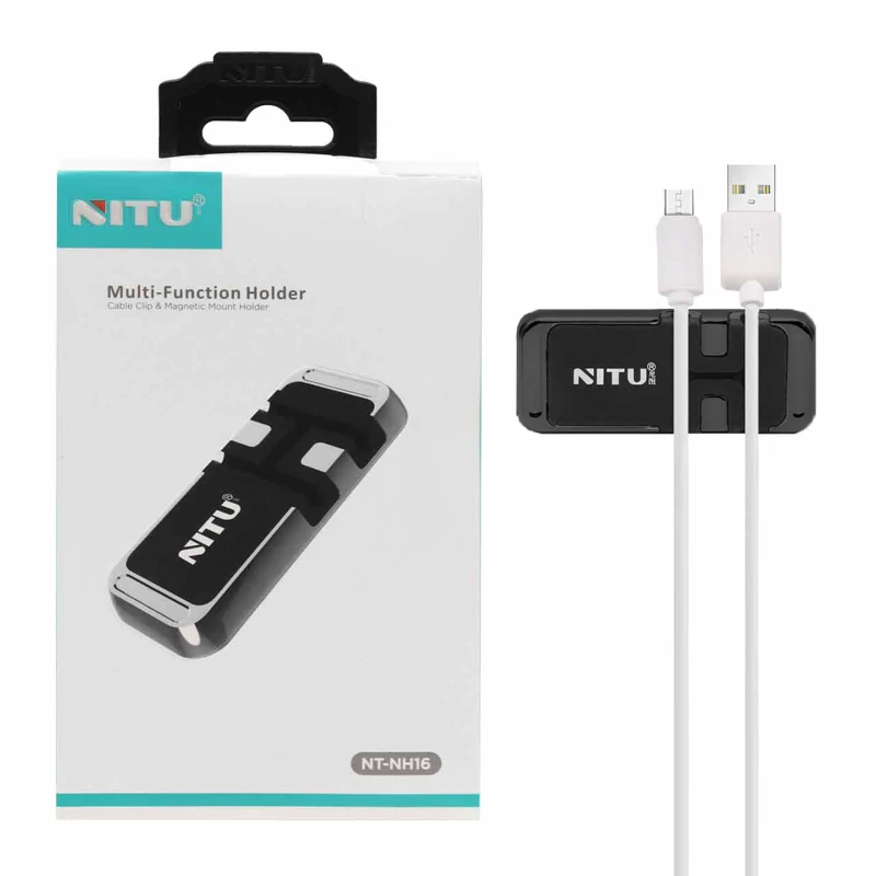 هولدر گوشی موبایل و کابل مگنتی NITU مدل NH16 - مشکی