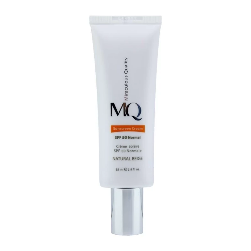 کرم ضدآفتاب رنگی ام کیو مدل NATURAL BEIGE-Normal، حجم 55 میلیلیتر