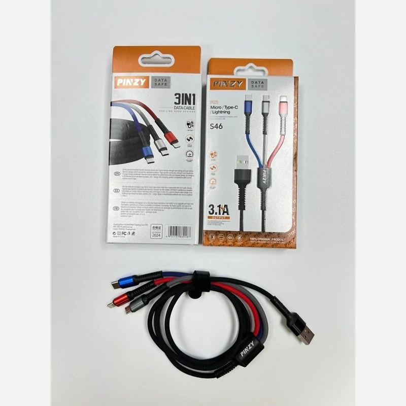 کابل ارزان قیمت سه سر سوکت مارک PINZY