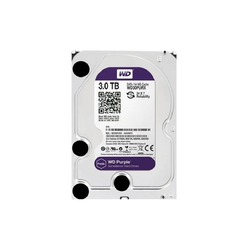 هارددیسک اینترنال وسترن دیجیتال مدل Purple WD30PURX ظرفیت 3 ترابایت