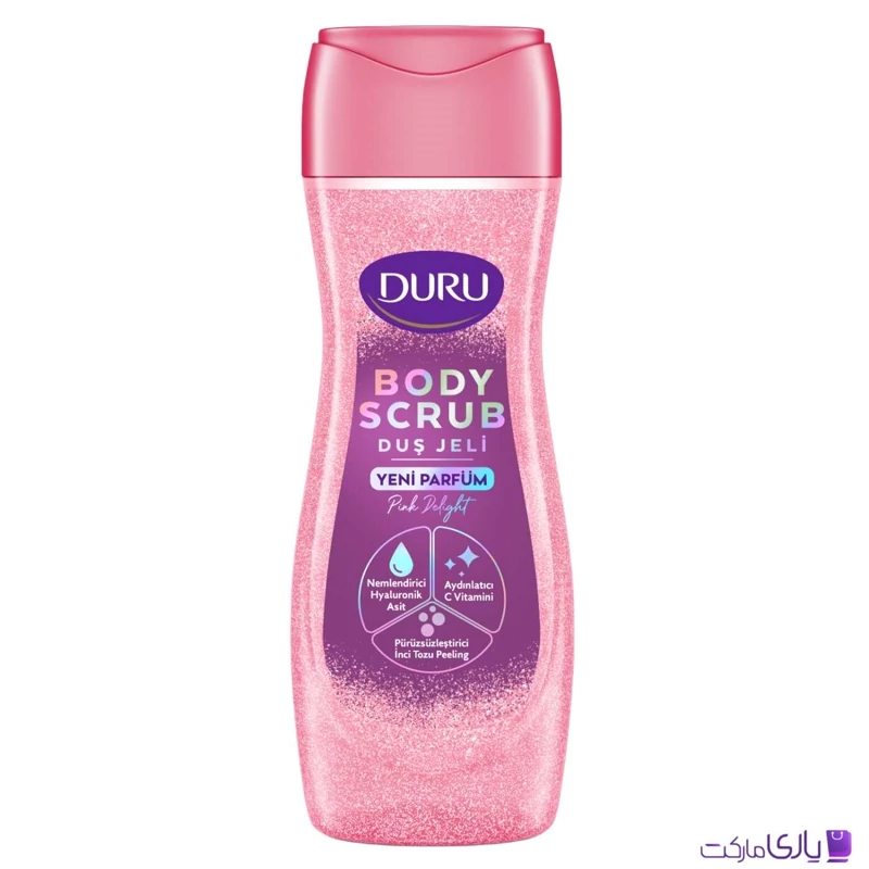 ژل شستشوی بدن اسکرابدار دورو مدل Pink Delight حجم 450 میل