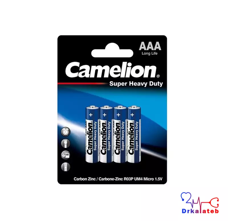 باتری کملیون پلاس آلکالاین CAMELION Plus Alkaline LR03-BP2 AAA بسته 2 عددی