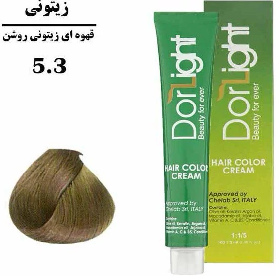 رنگ مو بلوند زیتونی خیلی روشن شماره 9.3 دورلایت حجم 100 میلی لیتر