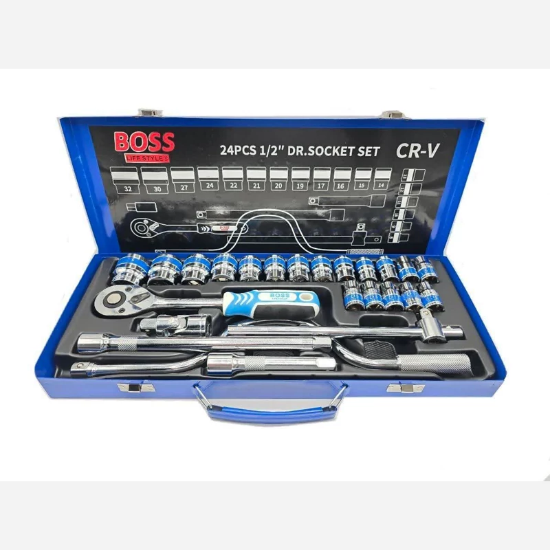 جعبه بکس 24 پارچه حرفه ای درایو 1/2 باس BOSS مدل BS-123ST160-35