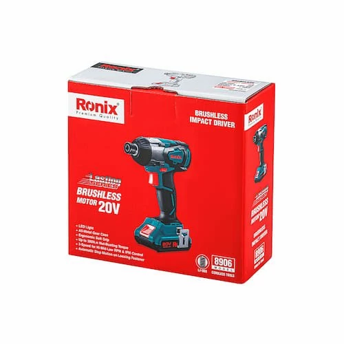 پیچ گوشتی شارژی 8906 رونیکس براشلس تک باتری 20 ولتی(موجود) 