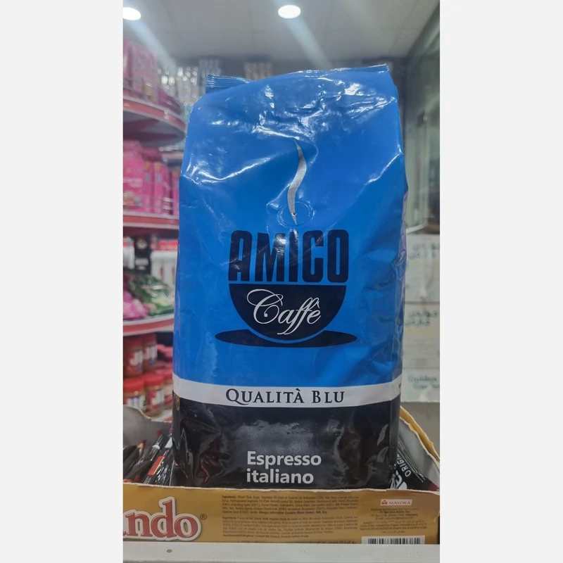 قهوه آمیکو آبی روسا 90/10 روبستا اصل ایتالیا