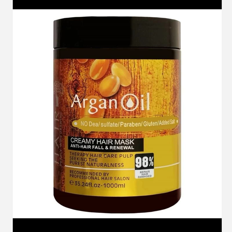 ماسک مو لایتنس حاوی روغن آرگان بدون سولفات لیبل دار اصلی مراکشی Lightness Argan Oil حجم 1000 میل