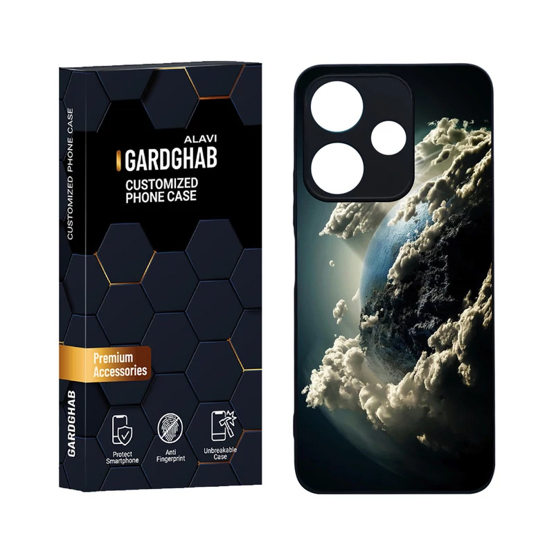 کاور گارد قاب علوی مدل دورژله ای کهکشان مناسب برای گوشی موبایل شیائومی Redmi 12 4G 12 5G