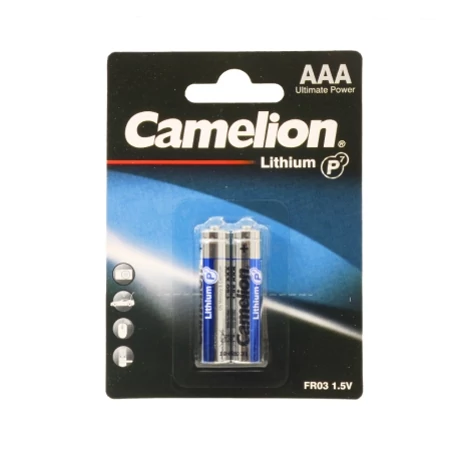 باتری نیم قلمی دوتایی مارک Camelion پک Lithium