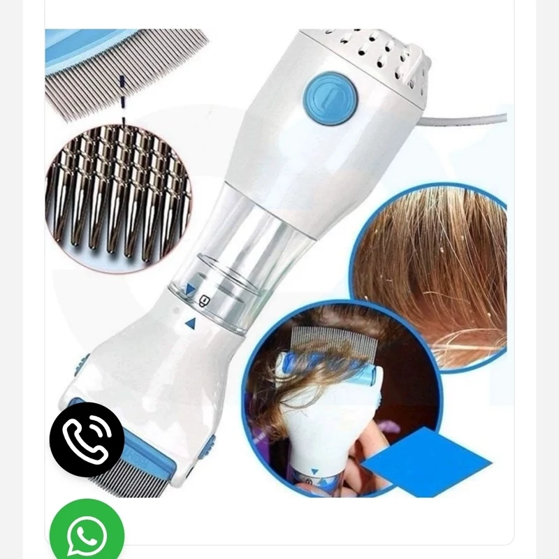 شانه شپش برقی پلاستیکی وی کامب مدل V-COMB ضد شپش