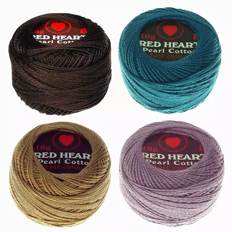 نخ عمامه دو رنگ کرم قهوه ای برند red heart