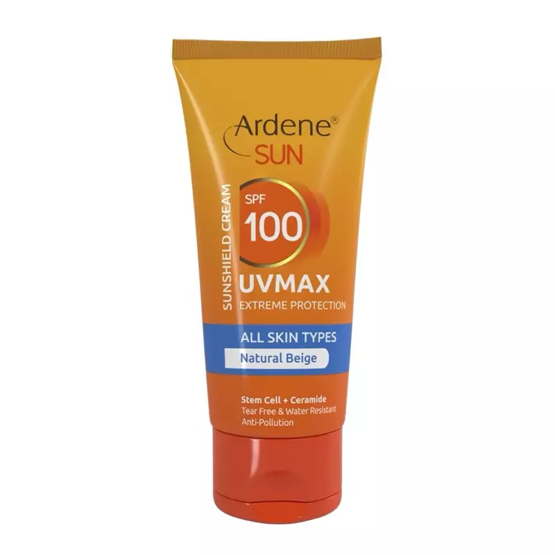 کرم ضدآفتاب SPF100 یو وی مکس آردن انواع پوست بژ طبیعی