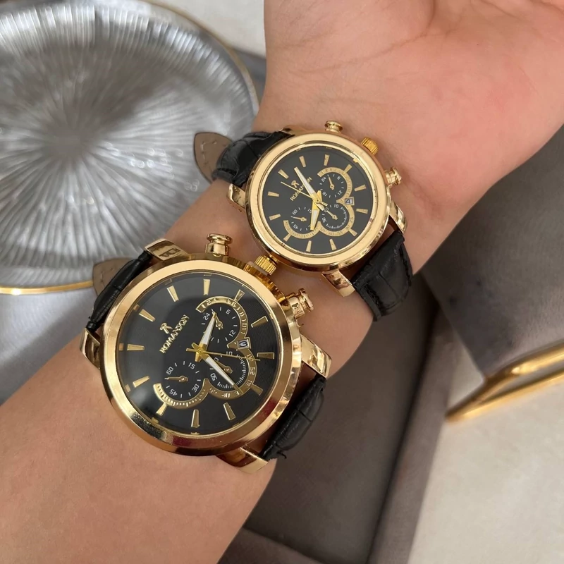 ساعت چرم عسلی کوکو