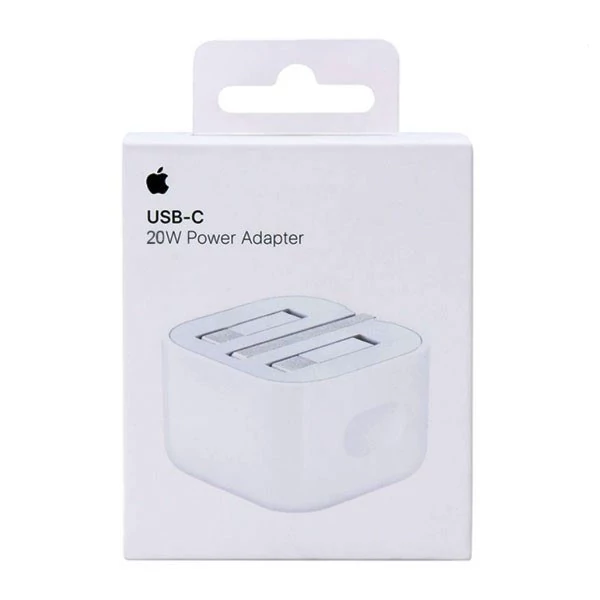 شارژر اصلی گوشی iPhone 14 آیفون 20 وات Type-C سوپر فست شارژ BA سه پین تک پورت رنگ سفید با گارانتی 3 ماهه کد 30194