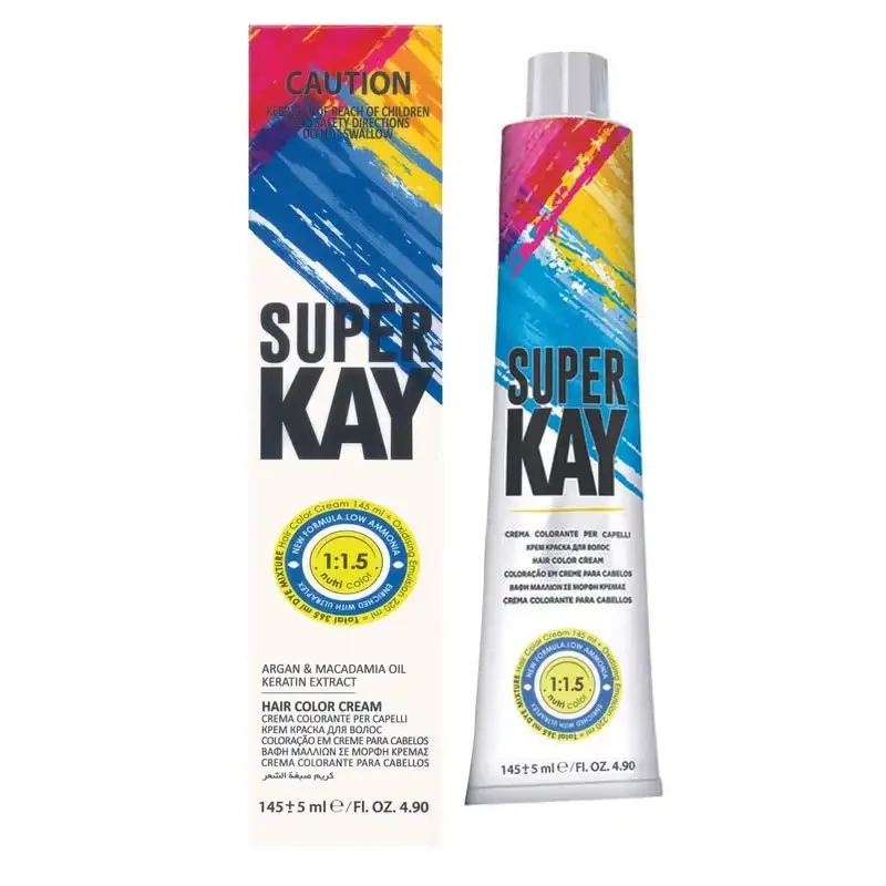 رنگ مو بدون آمونیاک Super Kay شماره 1.1 مشکی پر کلاغی حجم 145 میل