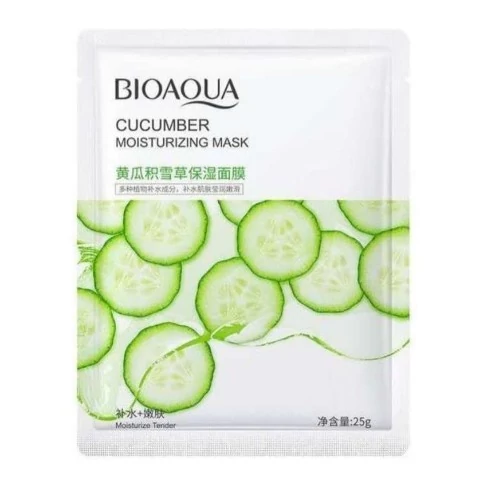 ماسک ورقه ای خیار بیوآکوا BIOAQUA BIOAQU CUCUMBER MOISTURIZING MASK