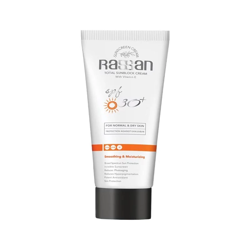 کرم ضد آفتاب بدون رنگ راسن SPF 30 مدل spectrun مناسب پوست های معمولی حجم 40 میلی لیتر