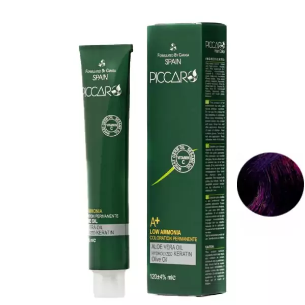 رنگ موی پیکارو سری واریاسیون شماره E17 رنگ واریاسیون سبز حجم 15 میلی لیتر کپی