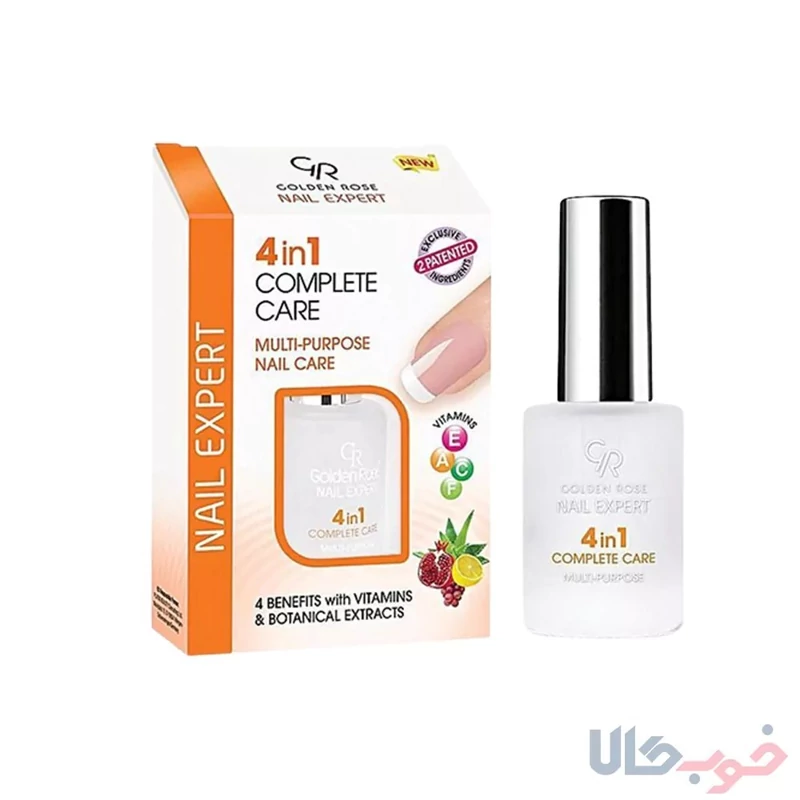 لاک تقویت ناخن 4در1 گلدن رز مدل Complete Care / ضمانت اصالت خوب کالا