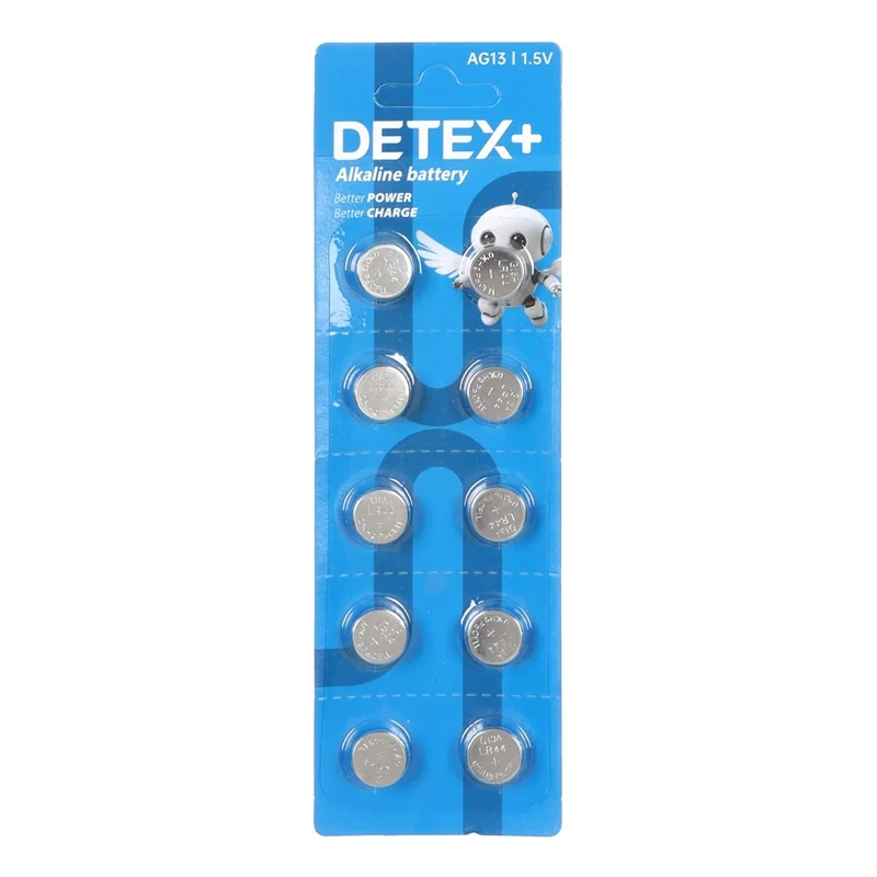باتری ساعتی Detex+ Alkaline مدل AG13 (بسته 10 عددی)