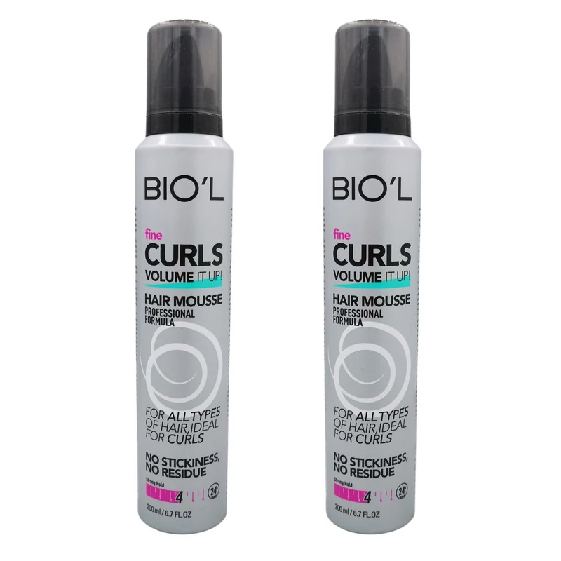 موس حالت دهنده مو بیول حجم 200 میلی لیتر BioL Fine Curls Volume It Up Hair Mousse Volume