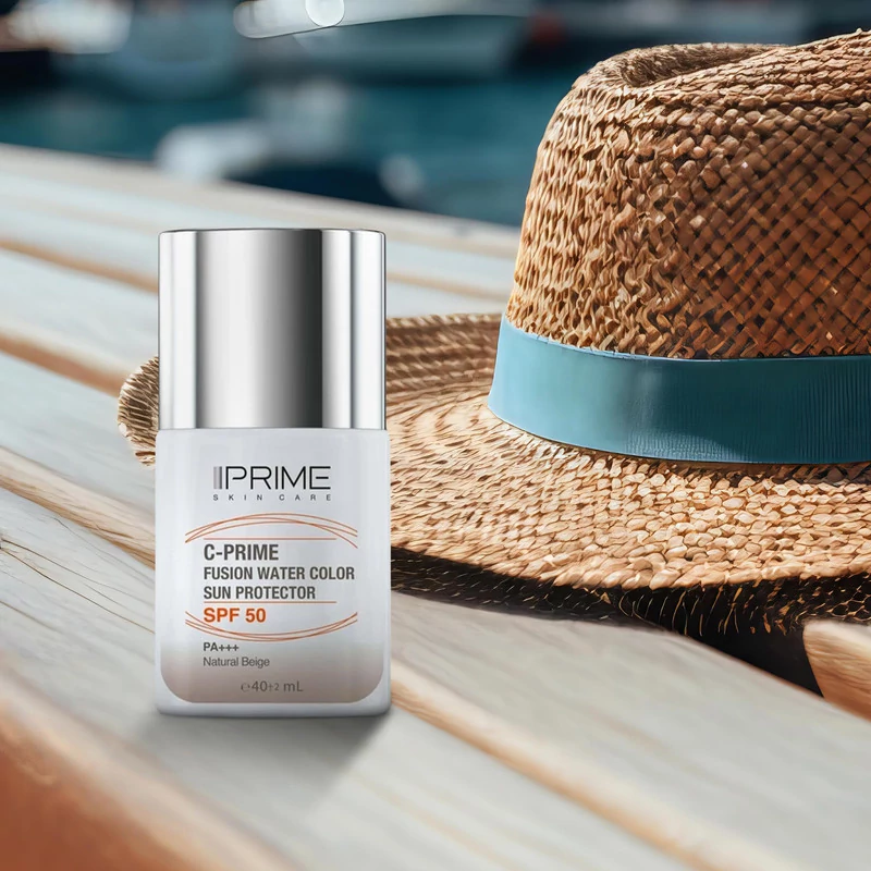 فلوئید ضد آفتاب رنگی پرایم، SPF 50، مدل فیوژن واتر، مناسب انواع پوست با تنالیته روشن و حجم 40 میلی لیتر، محافظتکننده...