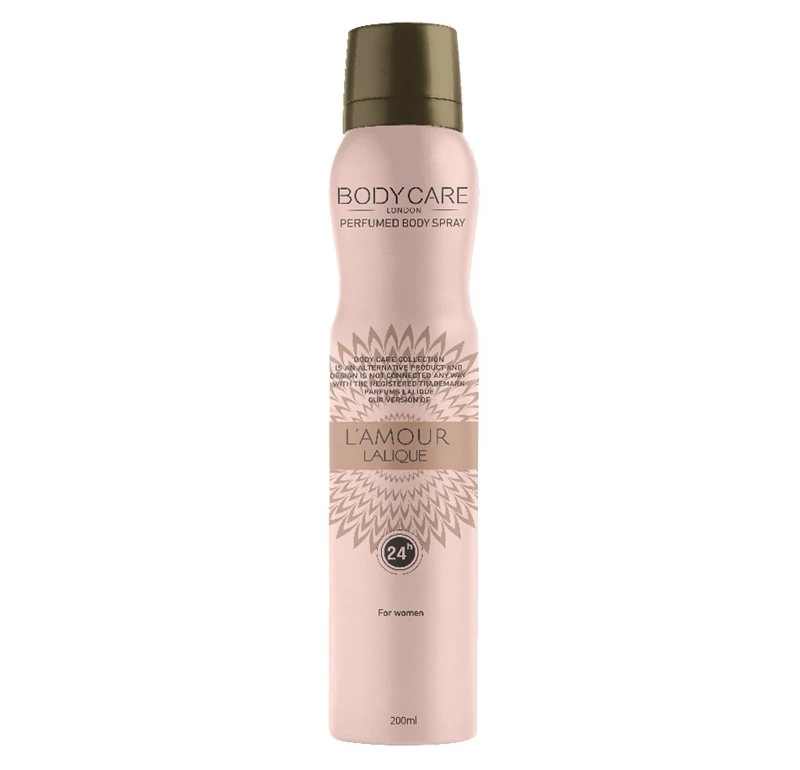 اسپری بدن زنانه بادی کر مدل لالیک لامور Body Care Lalique Lamour حجم 200 میل