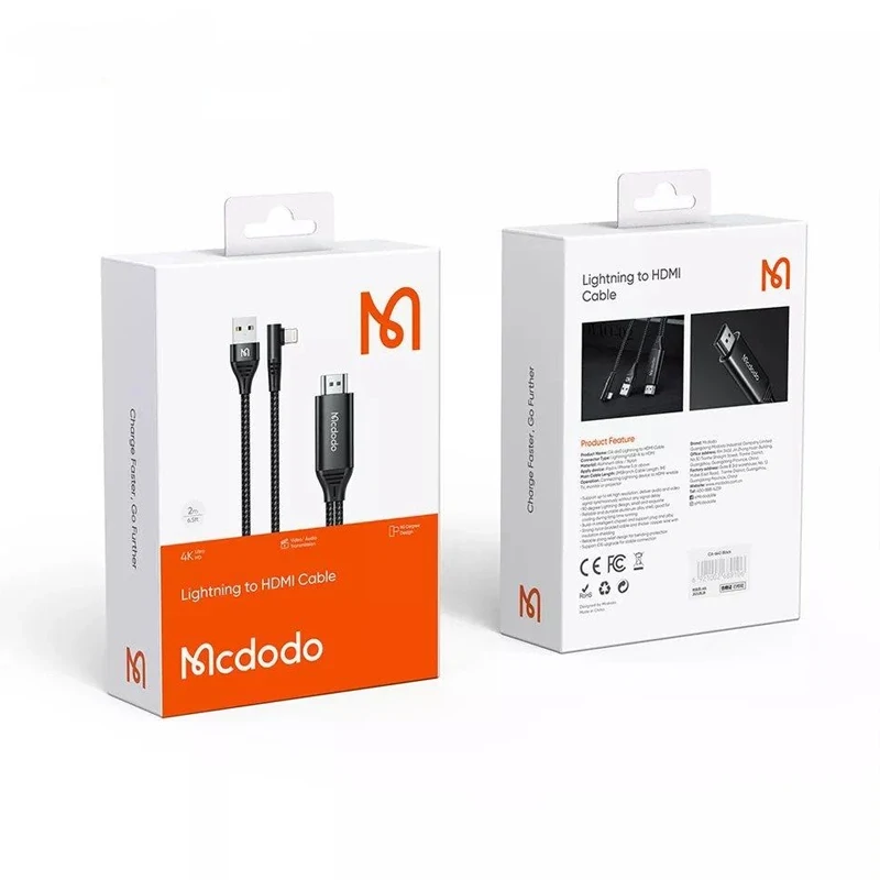 کابل تبدیل HDMI به لایتنینگ /USB مک دودو مدل CA-640 طول 2 متر