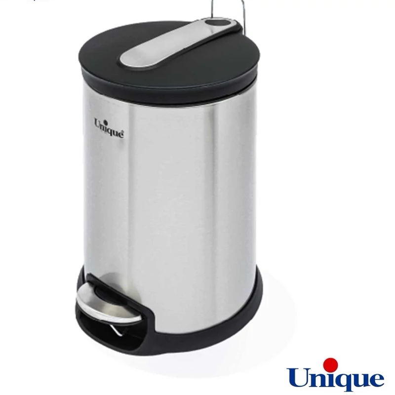 سطل زباله 12لیتر استیل با آرام بند یونیک کد UN-4420 (پس کرایه)